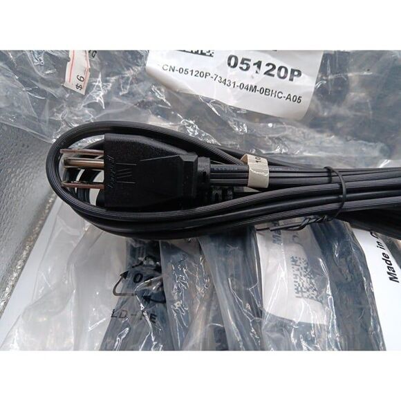 Lot of 10  Power Supply Cord Cables 3 Prong  3-Pin Plug Dell DP/N 05120P - Picture 3 of 9